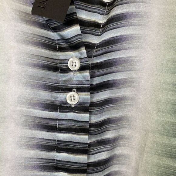 Aminaka Wilmont NWT Silk and Cotton button up shirt dress tunic size 8 - Picture 8 of 11